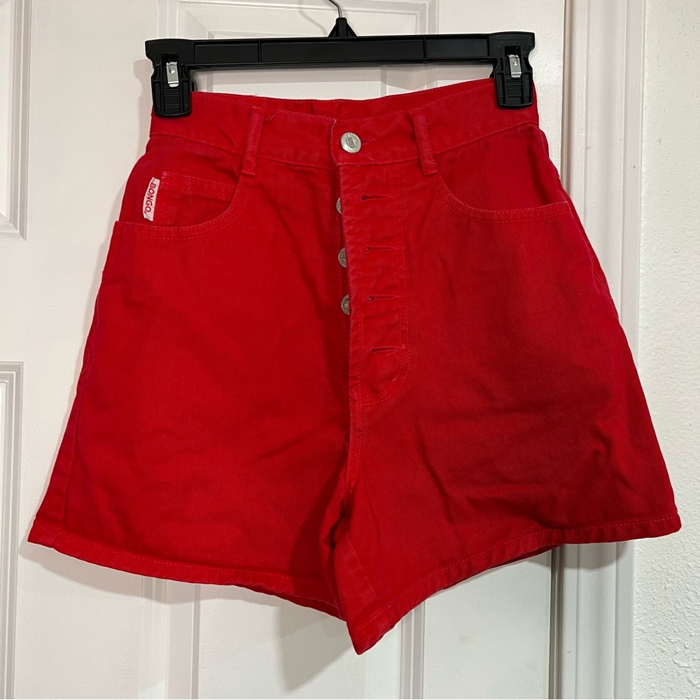 BONGO High Waist Red Women's Shorts